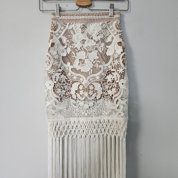 SELF-PORTRAIT | Looped Fringe Skirt - Picture 5 of 13